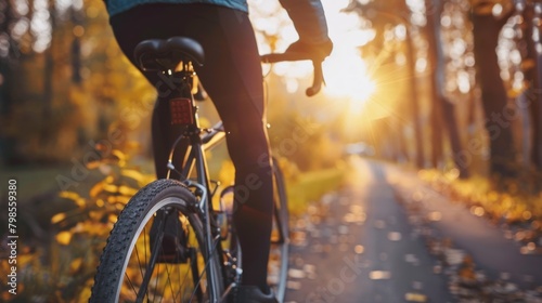 Pedaling a bicycle for exercise not only improves cardiovascular health but also allows you to explore the outdoors and clear your mind. photo