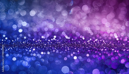 abstract glitter silver  purple  blue lights background. de-focused