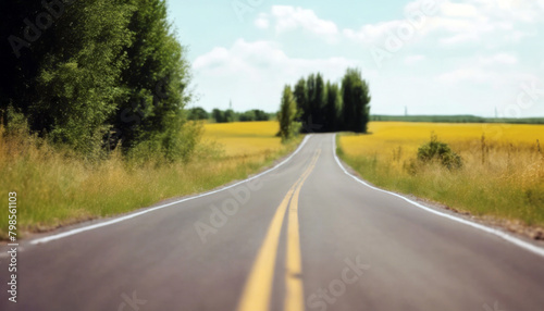 country Sunny single travel perspective anywhere Warm summer anywhere point road highway day drive photo