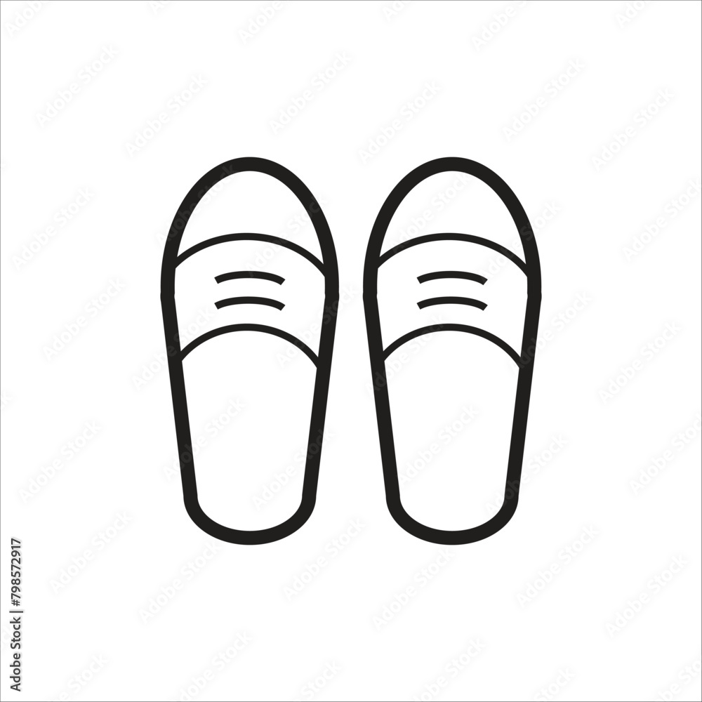 slippers vector icon line template slippers vector icon line template