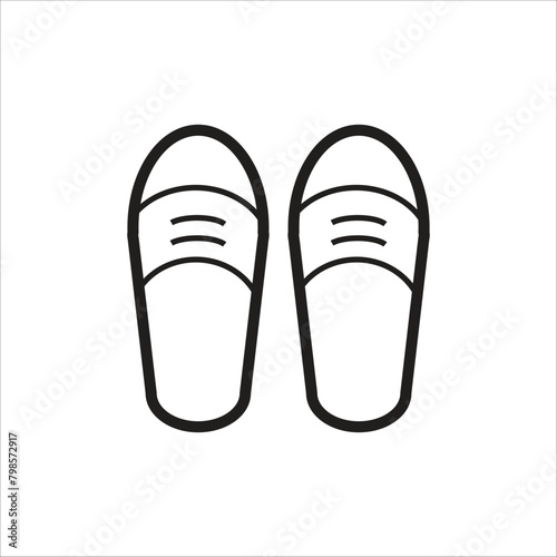 slippers vector icon line template
