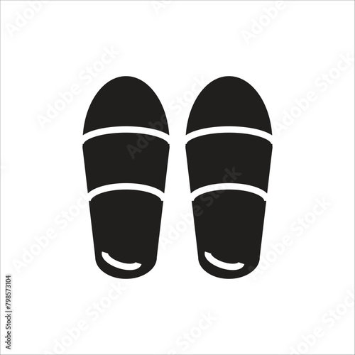 slippers vector icon line template