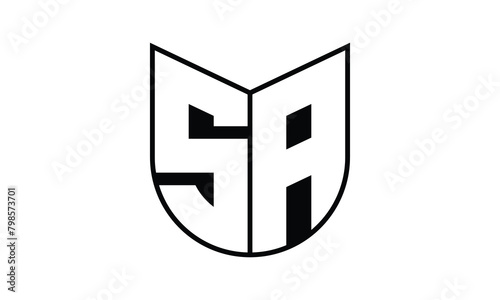 SA initial letter bat icon gaming logo design vector template. batman logo, sports logo, monogram, polygon, war game, symbol, playing logo, abstract, fighting, typography, icon, minimal, wings, battle
