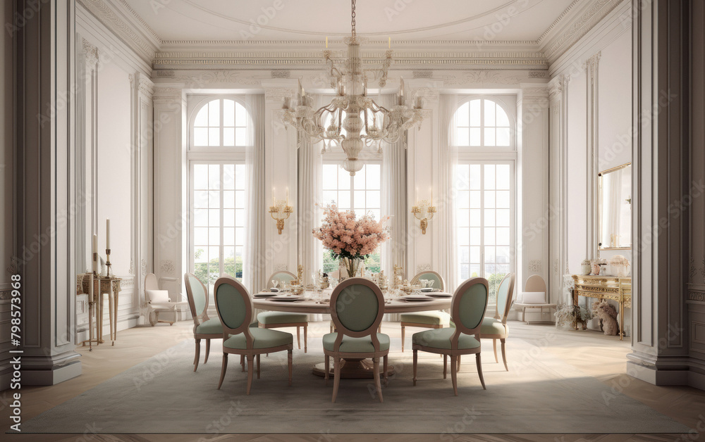 interior of beautiful luxuries dinning room