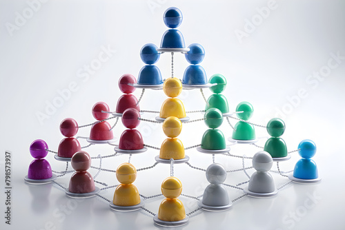 Conceptual Illustration of a Pyramid-Shaped Multilevel Marketing Structure