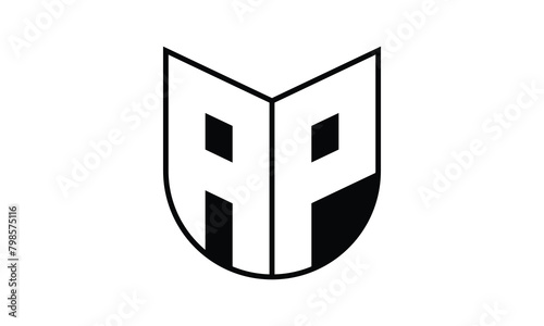 AP initial letter bat icon gaming logo design vector template. batman logo, sports logo, monogram, polygon, war game, symbol, playing logo, abstract, fighting, typography, icon, minimal, wings, battle