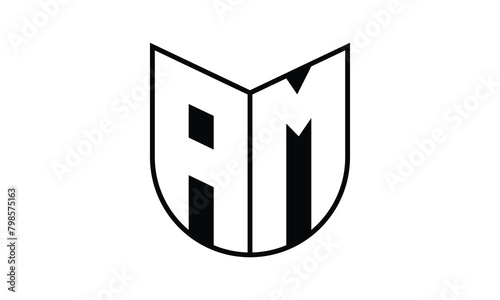 AM initial letter bat icon gaming logo design vector template. batman logo, sports logo, monogram, polygon, war game, symbol, playing logo, abstract, fighting, typography, icon, minimal, wings, battle