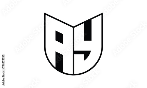 AY initial letter bat icon gaming logo design vector template. batman logo, sports logo, monogram, polygon, war game, symbol, playing logo, abstract, fighting, typography, icon, minimal, wings, battle