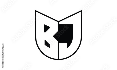 BJ initial letter bat icon gaming logo design vector template. batman logo, sports logo, monogram, polygon, war game, symbol, playing logo, abstract, fighting, typography, icon, minimal, wings, battle