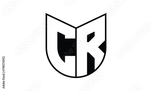CR initial letter bat icon gaming logo design vector template. batman logo, sports logo, monogram, polygon, war game, symbol, playing logo, abstract, fighting, typography, icon, minimal, wings, battle