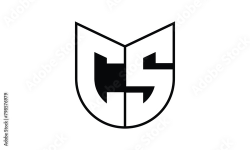 CS initial letter bat icon gaming logo design vector template. batman logo, sports logo, monogram, polygon, war game, symbol, playing logo, abstract, fighting, typography, icon, minimal, wings, battle