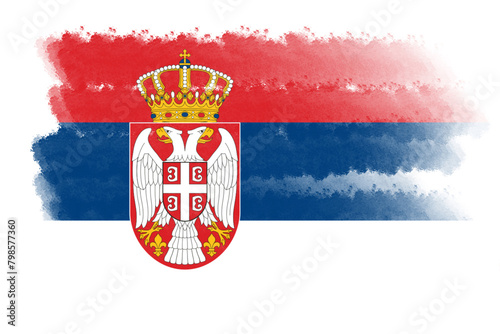 brush flag serbia transparent background, serbia brush watercolour flag design template element PNG file serbian flag