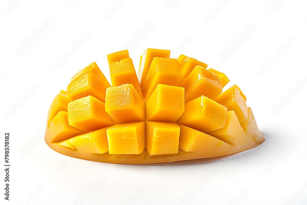 Mango fruit isolated on a white background.