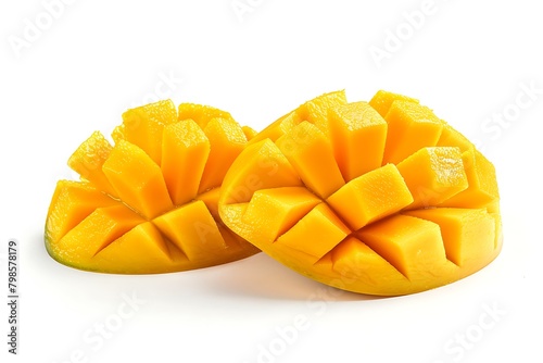 Mango fruit isolated on a white background.
