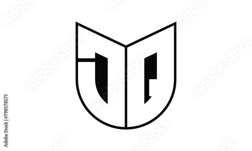 DQ initial letter bat icon gaming logo design vector template. batman logo, sports logo, monogram, polygon, war game, symbol, playing logo, abstract, fighting, typography, icon, minimal, wings, battle