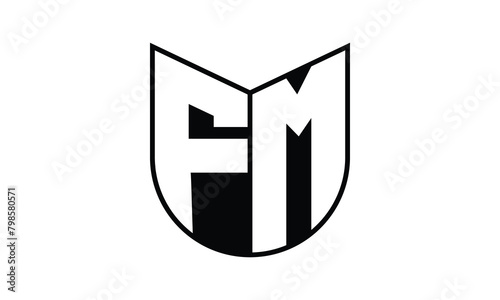 FM initial letter bat icon gaming logo design vector template. batman logo, sports logo, monogram, polygon, war game, symbol, playing logo, abstract, fighting, typography, icon, minimal, wings, battle