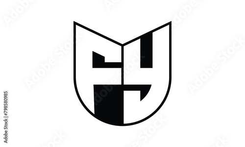 FY initial letter bat icon gaming logo design vector template. batman logo, sports logo, monogram, polygon, war game, symbol, playing logo, abstract, fighting, typography, icon, minimal, wings, battle