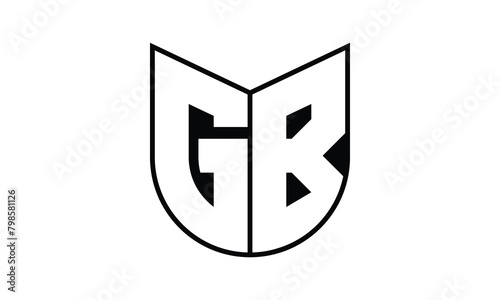 GB initial letter bat icon gaming logo design vector template. batman logo, sports logo, monogram, polygon, war game, symbol, playing logo, abstract, fighting, typography, icon, minimal, wings, battle