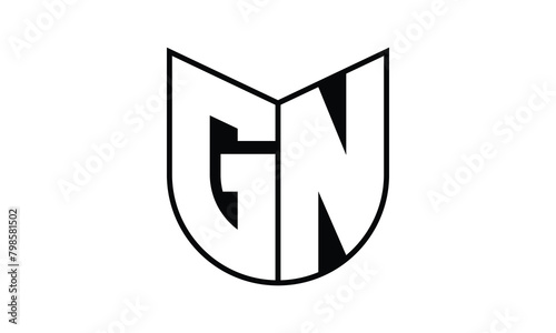GN initial letter bat icon gaming logo design vector template. batman logo, sports logo, monogram, polygon, war game, symbol, playing logo, abstract, fighting, typography, icon, minimal, wings, battle