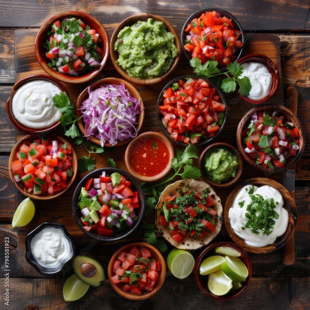 A photo of delicious traditional Mexican food taco