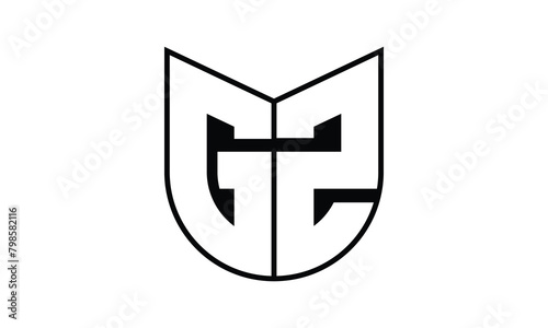 GZ initial letter bat icon gaming logo design vector template. batman logo, sports logo, monogram, polygon, war game, symbol, playing logo, abstract, fighting, typography, icon, minimal, wings, battle