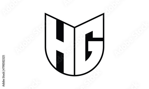 HG initial letter bat icon gaming logo design vector template. batman logo, sports logo, monogram, polygon, war game, symbol, playing logo, abstract, fighting, typography, icon, minimal, wings, battle