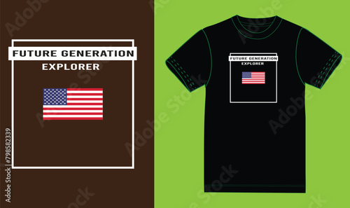 Future generation explorer t shirt design.