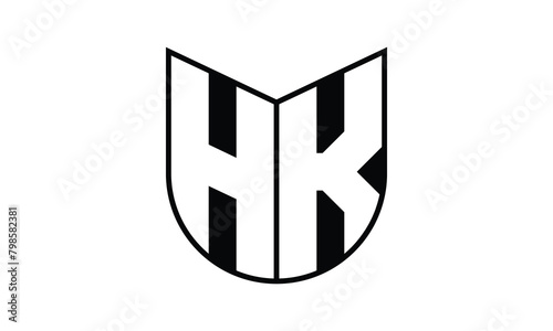 HK initial letter bat icon gaming logo design vector template. batman logo, sports logo, monogram, polygon, war game, symbol, playing logo, abstract, fighting, typography, icon, minimal, wings, battle