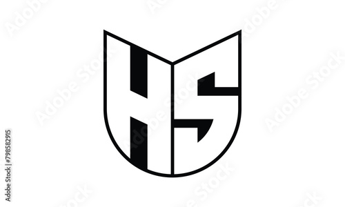 HS initial letter bat icon gaming logo design vector template. batman logo, sports logo, monogram, polygon, war game, symbol, playing logo, abstract, fighting, typography, icon, minimal, wings, battle