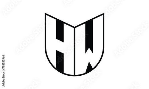 HW initial letter bat icon gaming logo design vector template. batman logo, sports logo, monogram, polygon, war game, symbol, playing logo, abstract, fighting, typography, icon, minimal, wings, battle