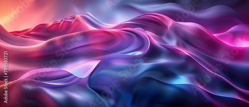 Abstract purple neon background with colorful gradient Blurred background moving in transition of colors