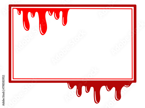 Halloween Background with Bloody Frame 