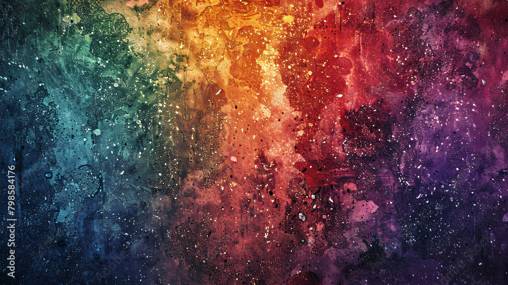 Vibrant Colorful Wallpaper: A Grainy Masterpiece in 16:9 Aspect Ratio