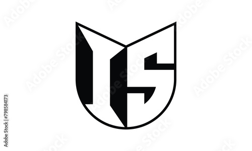 IS initial letter bat icon gaming logo design vector template. batman logo, sports logo, monogram, polygon, war game, symbol, playing logo, abstract, fighting, typography, icon, minimal, wings, battle