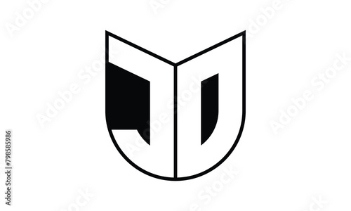 JO initial letter bat icon gaming logo design vector template. batman logo, sports logo, monogram, polygon, war game, symbol, playing logo, abstract, fighting, typography, icon, minimal, wings, battle