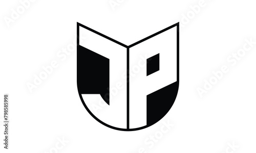 JP initial letter bat icon gaming logo design vector template. batman logo, sports logo, monogram, polygon, war game, symbol, playing logo, abstract, fighting, typography, icon, minimal, wings, battle