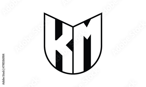 KM initial letter bat icon gaming logo design vector template. batman logo, sports logo, monogram, polygon, war game, symbol, playing logo, abstract, fighting, typography, icon, minimal, wings, battle