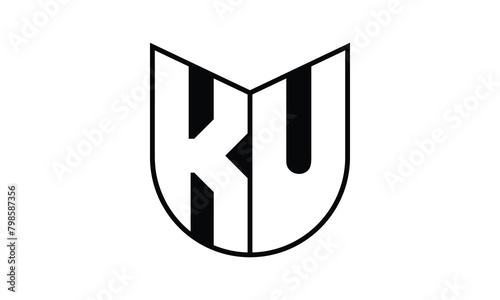 KU initial letter bat icon gaming logo design vector template. batman logo, sports logo, monogram, polygon, war game, symbol, playing logo, abstract, fighting, typography, icon, minimal, wings, battle