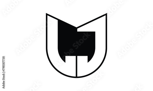 LJ initial letter bat icon gaming logo design vector template. batman logo, sports logo, monogram, polygon, war game, symbol, playing logo, abstract, fighting, typography, icon, minimal, wings, battle