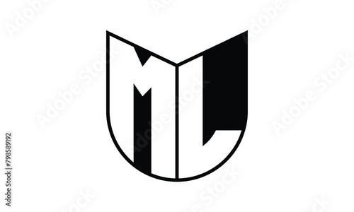 ML initial letter bat icon gaming logo design vector template. batman logo, sports logo, monogram, polygon, war game, symbol, playing logo, abstract, fighting, typography, icon, minimal, wings, battle