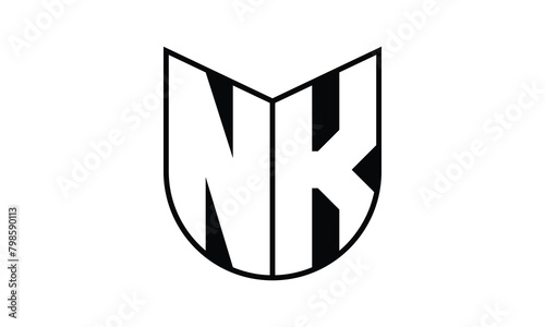NK initial letter bat icon gaming logo design vector template. batman logo, sports logo, monogram, polygon, war game, symbol, playing logo, abstract, fighting, typography, icon, minimal, wings, battle