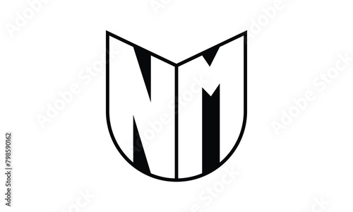 NM initial letter bat icon gaming logo design vector template. batman logo, sports logo, monogram, polygon, war game, symbol, playing logo, abstract, fighting, typography, icon, minimal, wings, battle