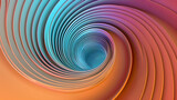 Multi-colored lines create wave that forms funnel
