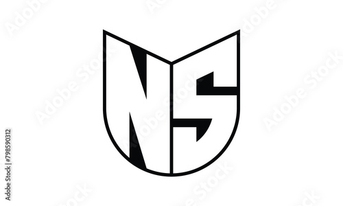 NS initial letter bat icon gaming logo design vector template. batman logo, sports logo, monogram, polygon, war game, symbol, playing logo, abstract, fighting, typography, icon, minimal, wings, battle