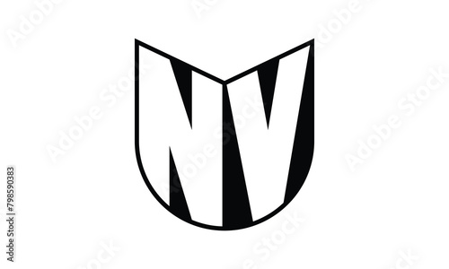 NV initial letter bat icon gaming logo design vector template. batman logo, sports logo, monogram, polygon, war game, symbol, playing logo, abstract, fighting, typography, icon, minimal, wings, battle