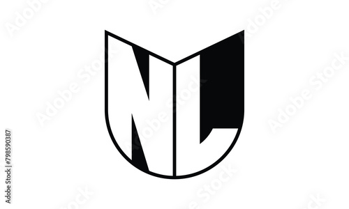 NL initial letter bat icon gaming logo design vector template. batman logo, sports logo, monogram, polygon, war game, symbol, playing logo, abstract, fighting, typography, icon, minimal, wings, battle