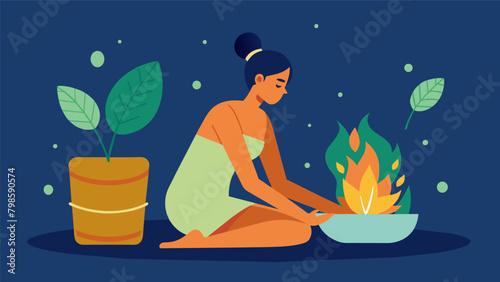 As the herbal wrap was applied the intense heat from the sauna allowed the natural ingredients to deeply trate the skin leaving a tingling sensation.