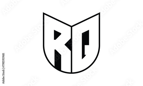 RQ initial letter bat icon gaming logo design vector template. batman logo, sports logo, monogram, polygon, war game, symbol, playing logo, abstract, fighting, typography, icon, minimal, wings, battle