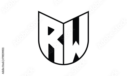 RW initial letter bat icon gaming logo design vector template. batman logo, sports logo, monogram, polygon, war game, symbol, playing logo, abstract, fighting, typography, icon, minimal, wings, battle