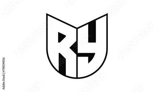 RY initial letter bat icon gaming logo design vector template. batman logo, sports logo, monogram, polygon, war game, symbol, playing logo, abstract, fighting, typography, icon, minimal, wings, battle